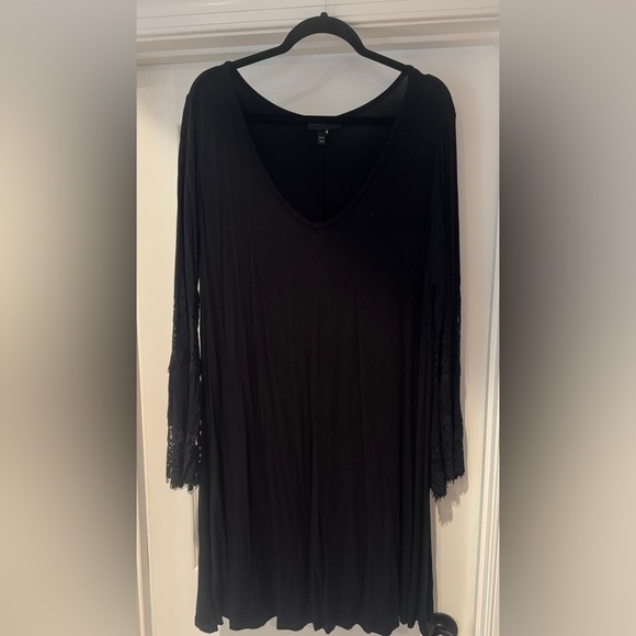 Lane Bryant Dresses & Skirts - Lane Bryant Black Dress with Lace Accents